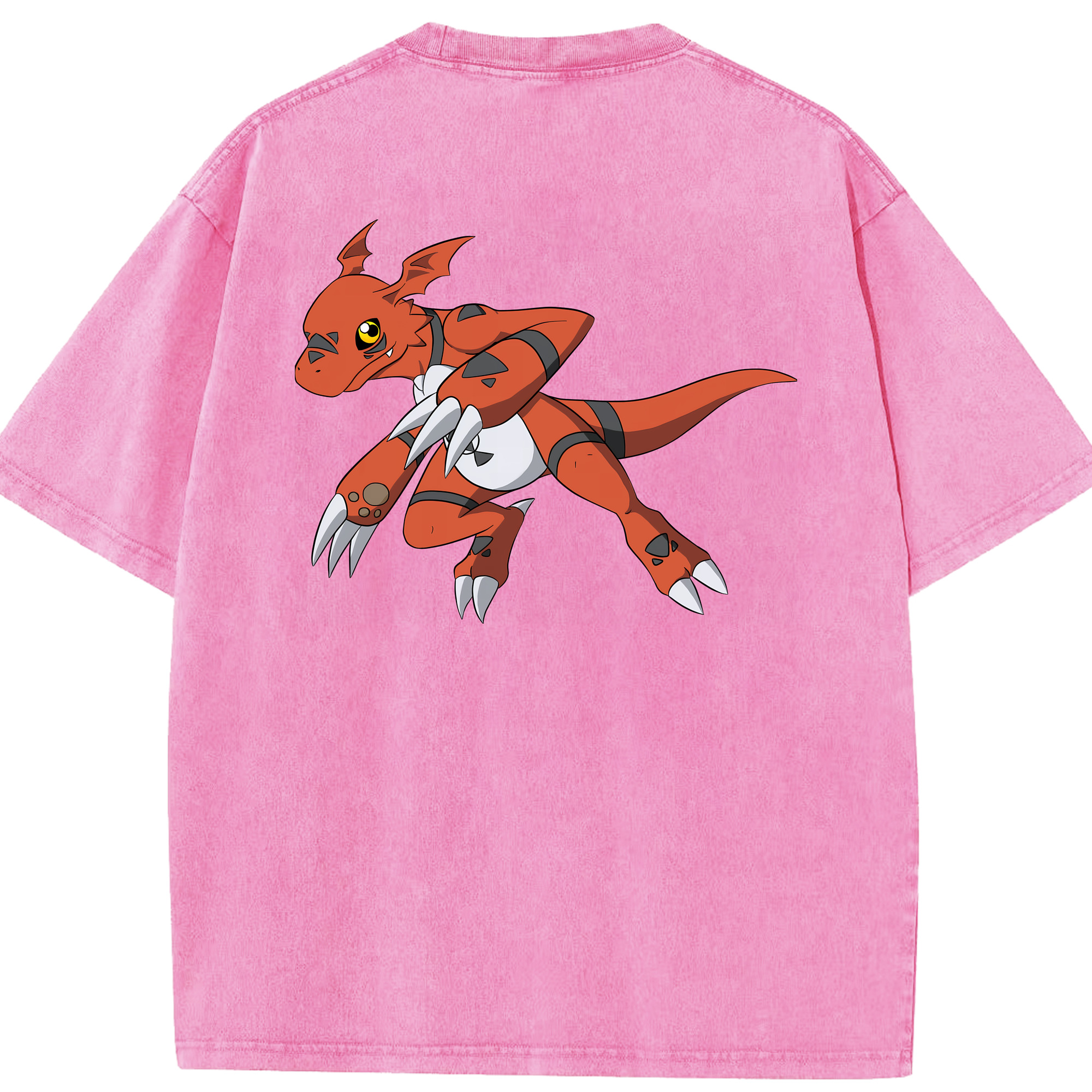 （画像用） Digimon デジタルモンスター/デジモン 綿100% ヴィンテージ風 半袖Tシャツ（背面プリント）